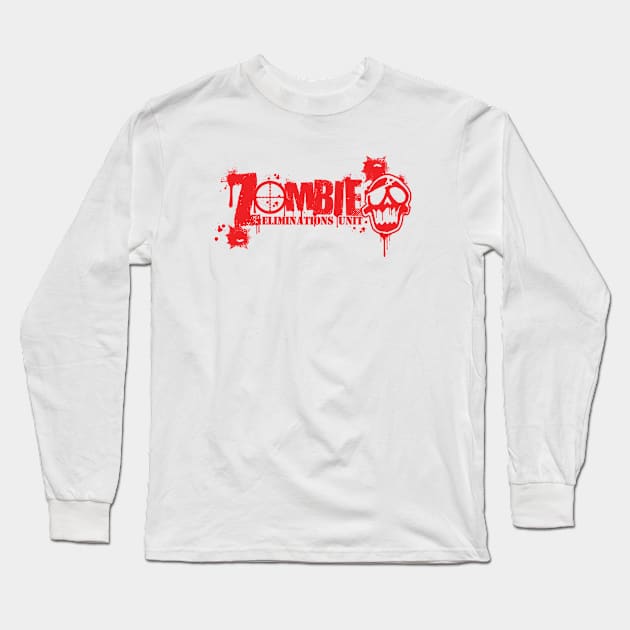 ZOMBIE ELIMINATIONS UNIT Long Sleeve T-Shirt by VOLPEdesign